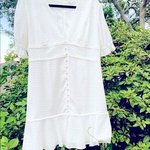 White Eyelet Dress Large